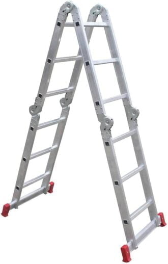 melhorobra-Melhor-Obra- construção-reforma-decoração-equipamento-jardim-escritório-casa-comercio-empresa-ferramentas-equipamentos-decorar-arquitetura-tecnologia-inteligencia-artificial-wiffi-voz-comando-excelencia.shop- cotenovoseg- Escada Articulada Multifuncional 12 Degraus 13 Posições Alumínio - Botafogo Lar e Lazer