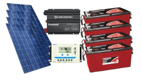 Kit Gerador De Energia Solar 600wp - Gera Até 1740wh/dia melhor obra construir reforma luxo apartamento casa residencia fachada comercio