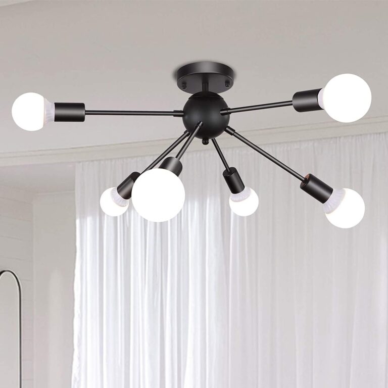 Melhor Obra apresenta imagem deLustre de Preto Sputnik, Home-Neat 6 luzes Luminária de teto Moderna E27