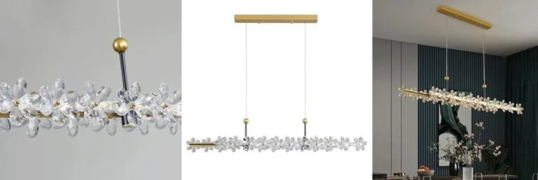 Lustre de cristal pós-moderno LED luminária pendente 3 cores, melhorobra, melhor, obra, oferta, luminária, sala, quarto, escritório, iluminação, iluminar, lustre, pendente,