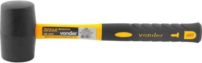 Melhor Obra apresenta maquinas e equipamentos para montar sua empresa e empreender na construção civil com Martelo de Borracha 50mm com Cabo de Fibra - Vonder
