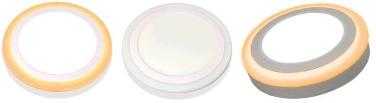 Painel de Led Sobrepor Redondo Dual Color - Taschibra, melhor, melhorobra, obra, construir, construção, reforma, iluminar, iluminando, iluminação, oferta, luz